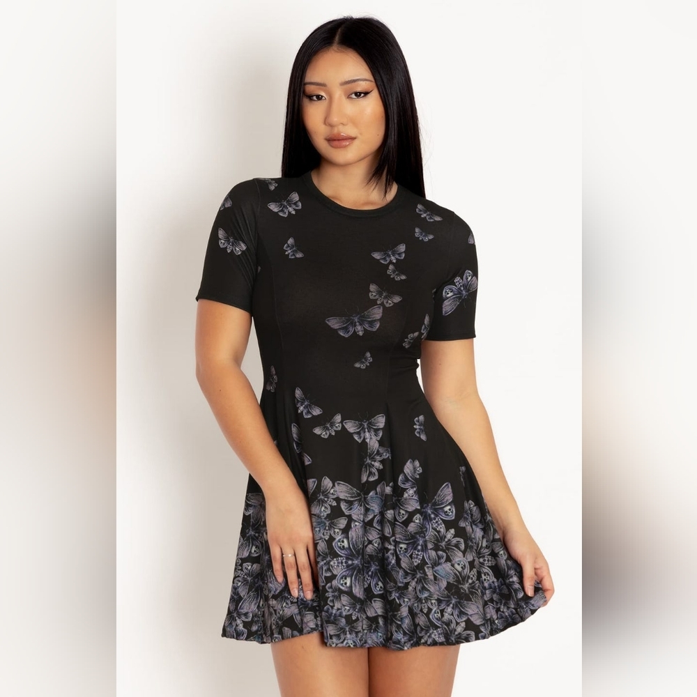DEATH'S HEAD HAWKMOTH EVIL TEE DRESS - LIMITED Sm